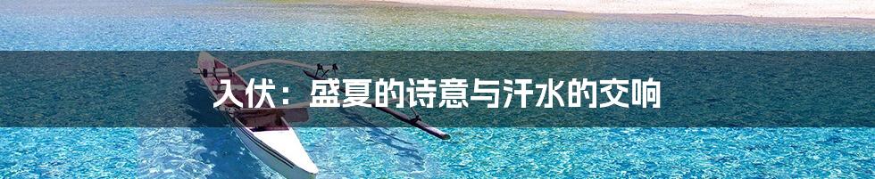 入伏:盛夏的诗意与汗水的交响