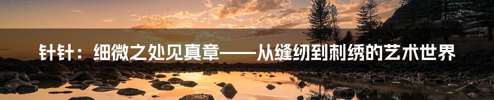 针针:细微之处见真章——从缝纫到刺绣的艺术世界