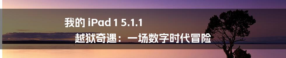 我的 iPad 1 5.1.1 越狱奇遇:一场数字时代冒险