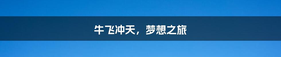 牛飞冲天,梦想之旅