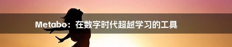 Metabo：在数字时代超越学习的工具