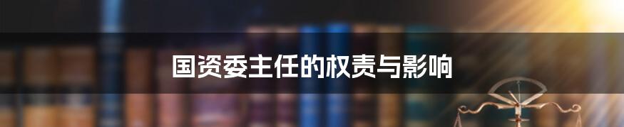国资委主任的权责与影响
