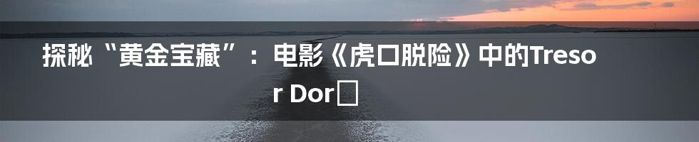 探秘“黄金宝藏”：电影《虎口脱险》中的Tresor Doré