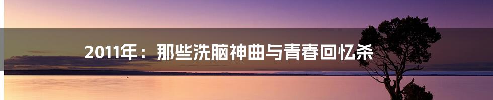 2011年:那些洗脑神曲与青春回忆杀