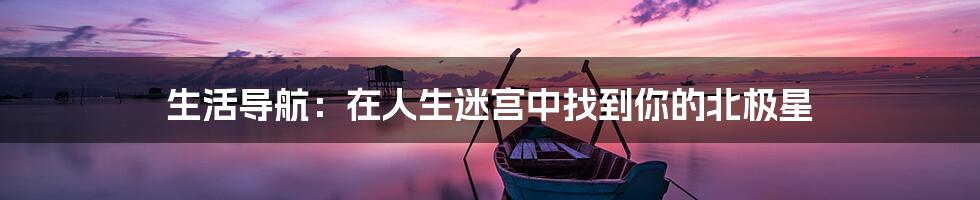生活导航:在人生迷宫中找到你的北极星