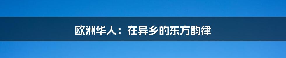 欧洲华人：在异乡的东方韵律