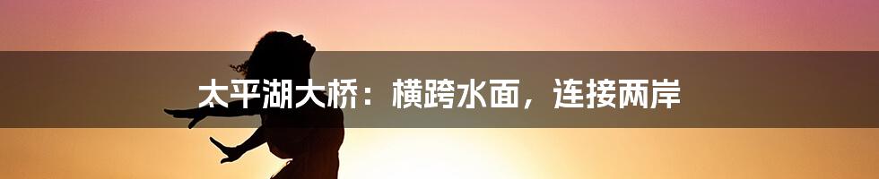 太平湖大桥：横跨水面，连接两岸