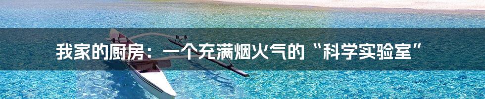 我家的厨房:一个充满烟火气的“科学实验室”