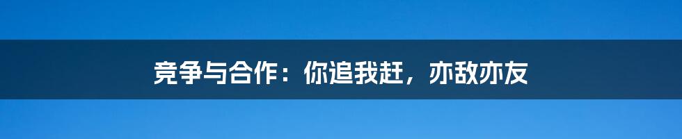 竞争与合作：你追我赶，亦敌亦友
