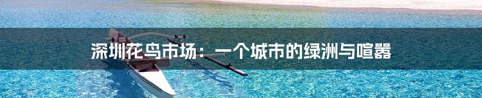 深圳花鸟市场:一个城市的绿洲与喧嚣