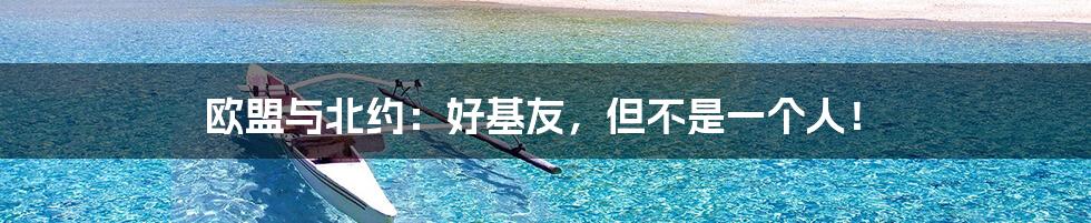 欧盟与北约：好基友，但不是一个人！
