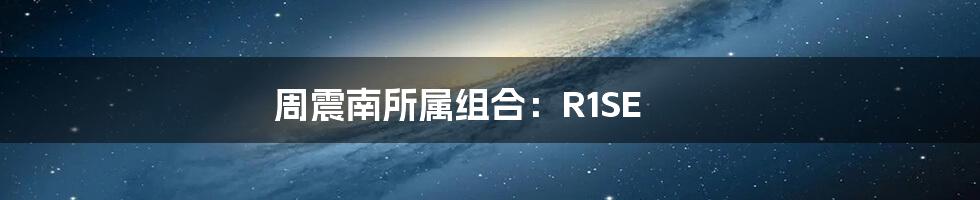 周震南所属组合:R1SE