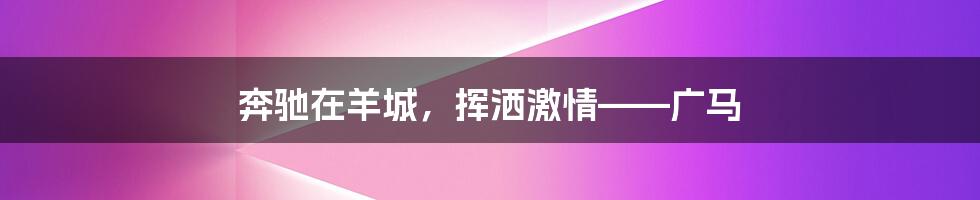 奔驰在羊城，挥洒激情——广马