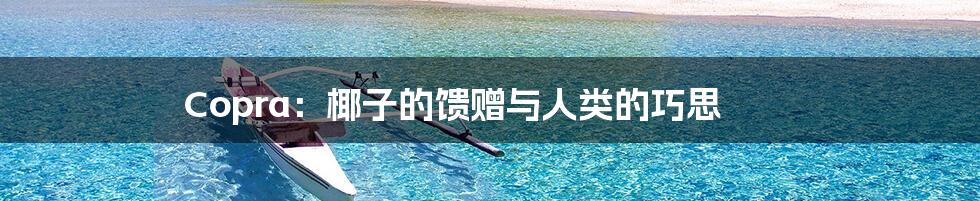 Copra:椰子的馈赠与人类的巧思