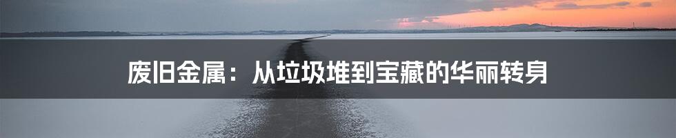 废旧金属:从垃圾堆到宝藏的华丽转身