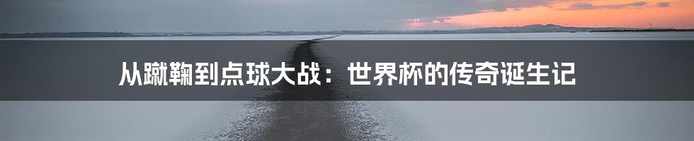 从蹴鞠到点球大战：世界杯的传奇诞生记