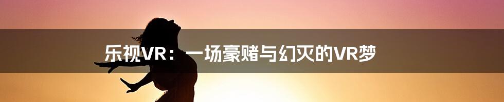 乐视VR:一场豪赌与幻灭的VR梦