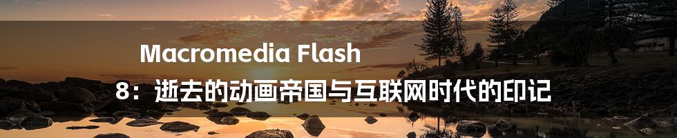 Macromedia Flash 8：逝去的动画帝国与互联网时代的印记