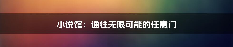 小说馆:通往无限可能的任意门