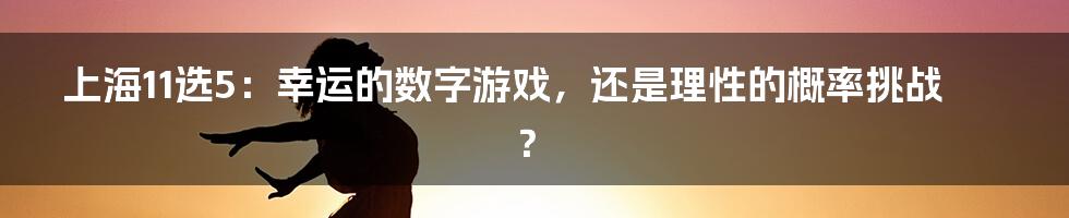 上海11选5:幸运的数字游戏,还是理性的概率挑战?