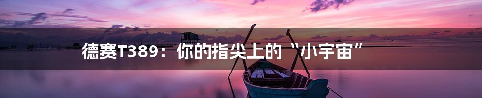 德赛T389:你的指尖上的“小宇宙”