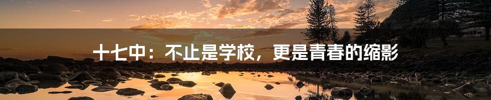 十七中：不止是学校，更是青春的缩影