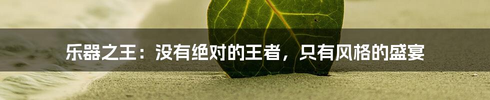 乐器之王:没有绝对的王者,只有风格的盛宴