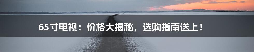 65寸电视:价格大揭秘,选购指南送上!