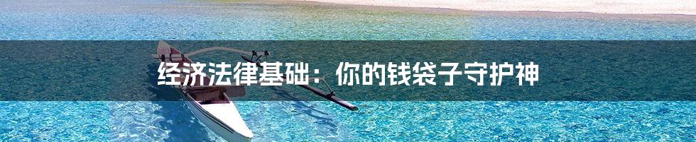 经济法律基础：你的钱袋子守护神