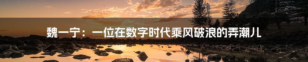 魏一宁:一位在数字时代乘风破浪的弄潮儿