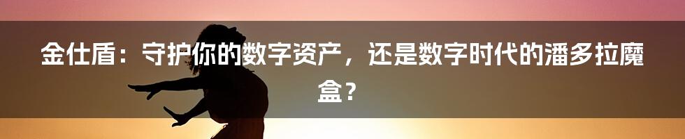 金仕盾:守护你的数字资产,还是数字时代的潘多拉魔盒?