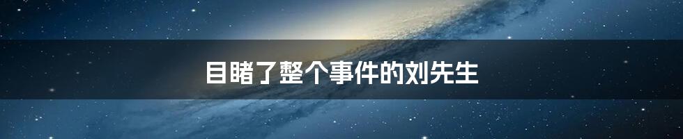 目睹了整个事件的刘先生