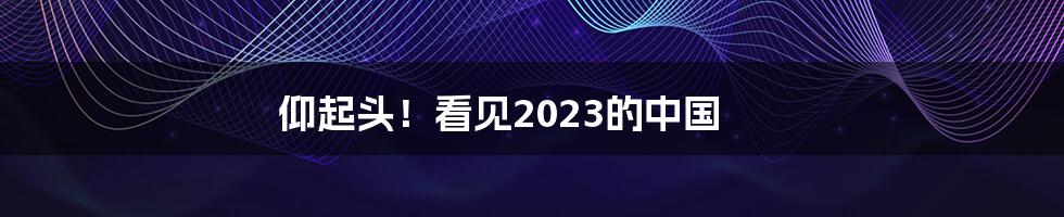 仰起头！看见2023的中国