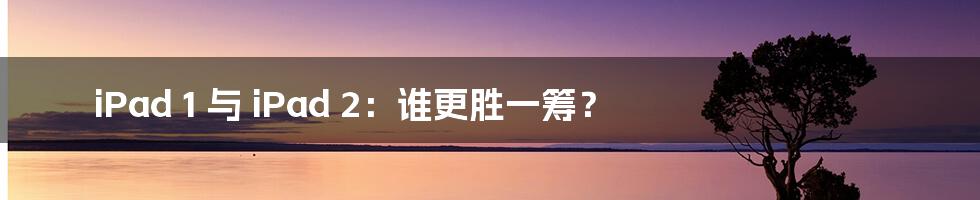 iPad 1 与 iPad 2:谁更胜一筹?