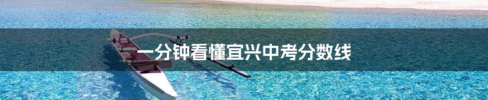一分钟看懂宜兴中考分数线