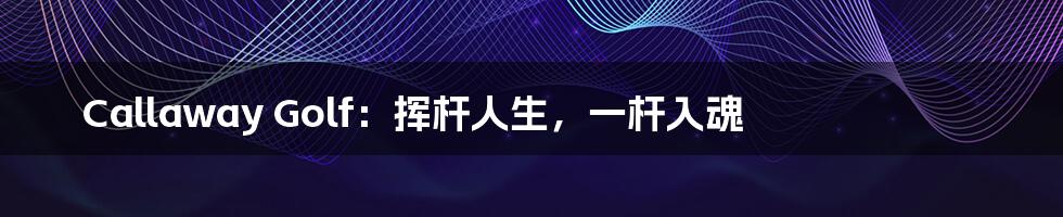 Callaway Golf：挥杆人生，一杆入魂