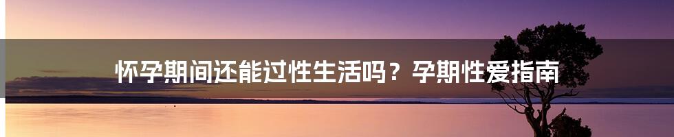 怀孕期间还能过性生活吗?孕期性爱指南