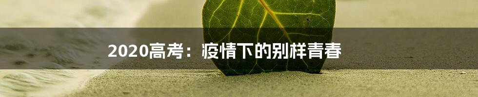 2020高考:疫情下的别样青春