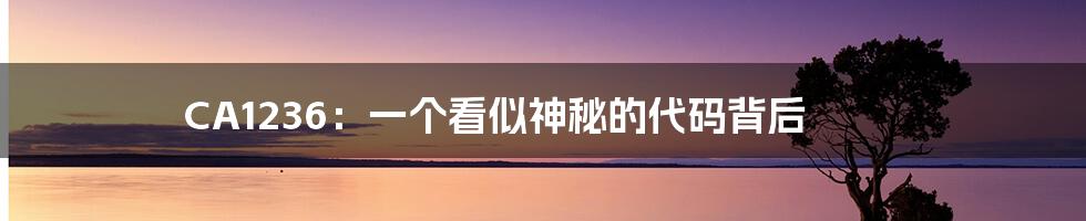 CA1236：一个看似神秘的代码背后