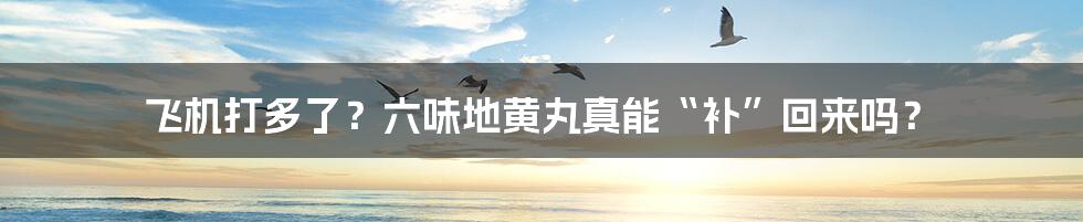 飞机打多了？六味地黄丸真能“补”回来吗？