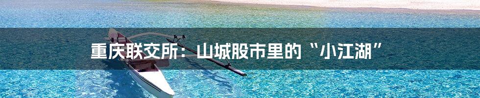 重庆联交所:山城股市里的“小江湖”
