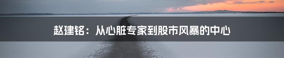 赵建铭:从心脏专家到股市风暴的中心
