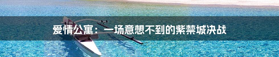 爱情公寓：一场意想不到的紫禁城决战