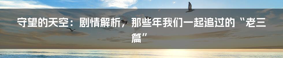 守望的天空:剧情解析,那些年我们一起追过的“老三篇”