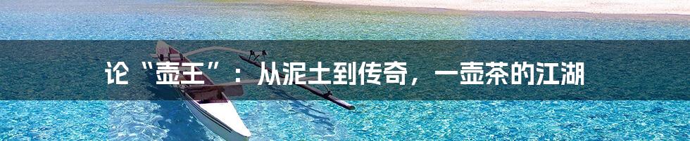 论“壶王”：从泥土到传奇，一壶茶的江湖