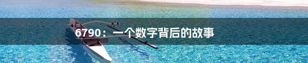 6790:一个数字背后的故事
