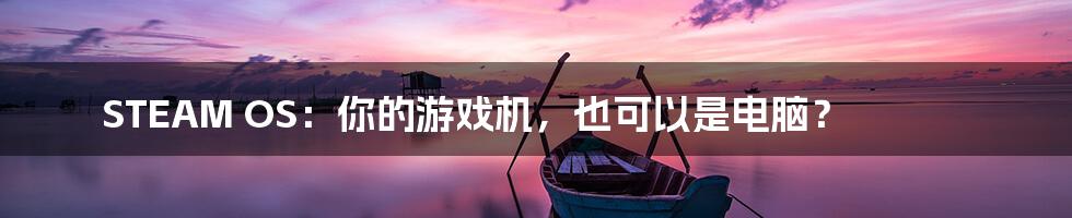 STEAM OS:你的游戏机,也可以是电脑?