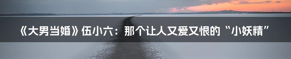 《大男当婚》伍小六:那个让人又爱又恨的“小妖精”