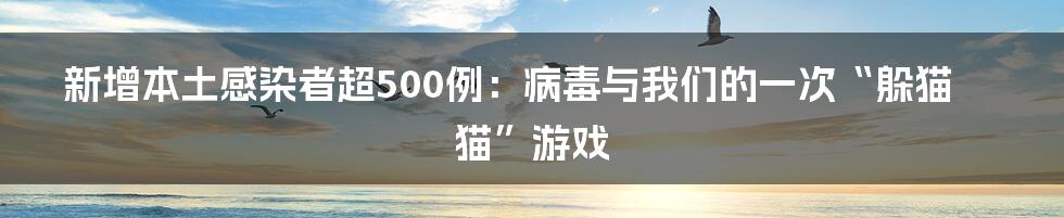 新增本土感染者超500例：病毒与我们的一次“躲猫猫”游戏