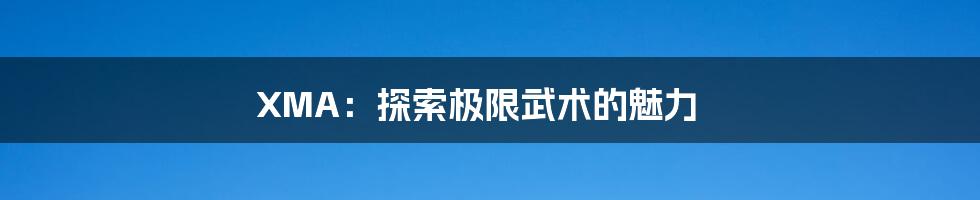 XMA：探索极限武术的魅力